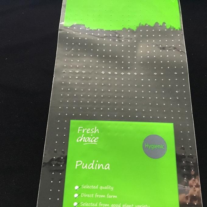 la bolsa de plástico perforada impresa aduana del micrófono sano para la conservación de alimentos